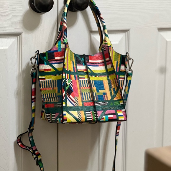 Sassy Jones Colorful Geometric Satchel - Picture 2 of 5